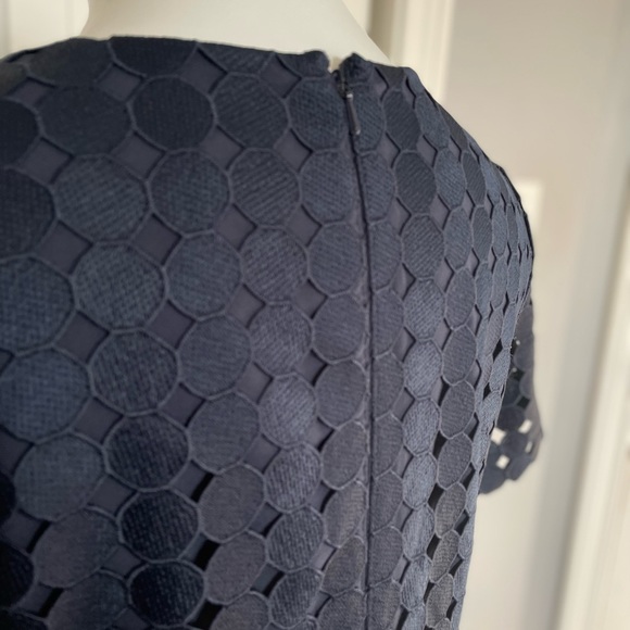 Banana Republic Navy Shift Dress Embroidery Overlay - Picture 7 of 9